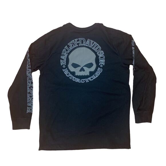 Harley Davidson Long Sleeve Skull Tee Large - Picture 2 of 4